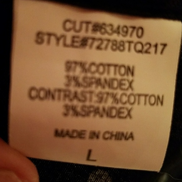 Black with whit poka dot blouse and patent belt - Picture 5 of 6